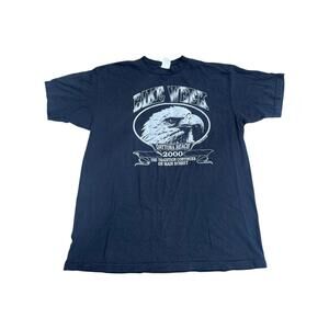 Vintage 2000 Daytona Beach Bike Week Eagle Graphic T-Shirt Size Extra- Large